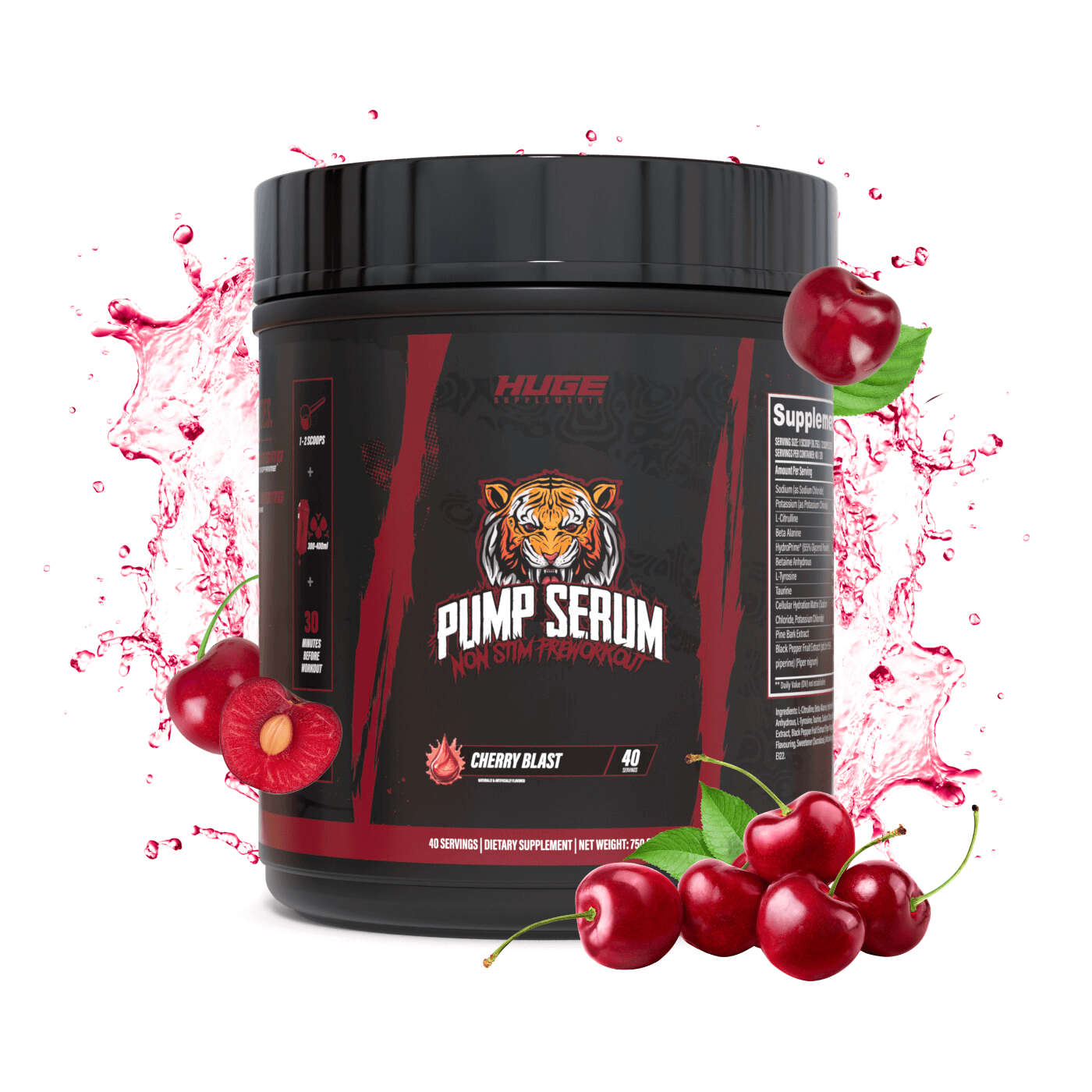 Pump Serum - Pre Workout Zonder Cafeïne (40 Porties)